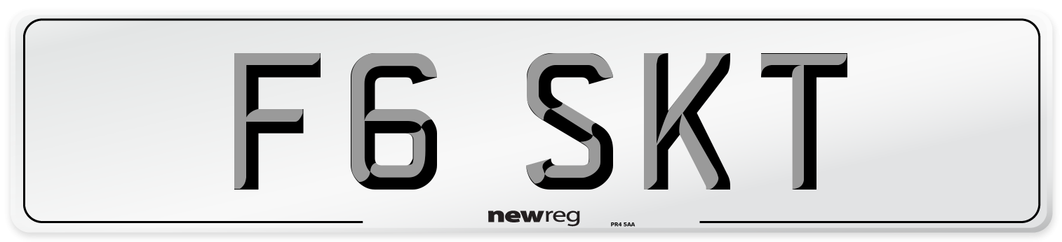 F6 SKT Number Plate from New Reg